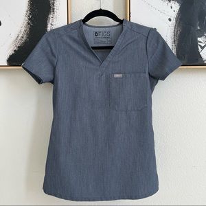 women's Catarina - One-Pocket Scrub Top - XXS / Heather Denim
